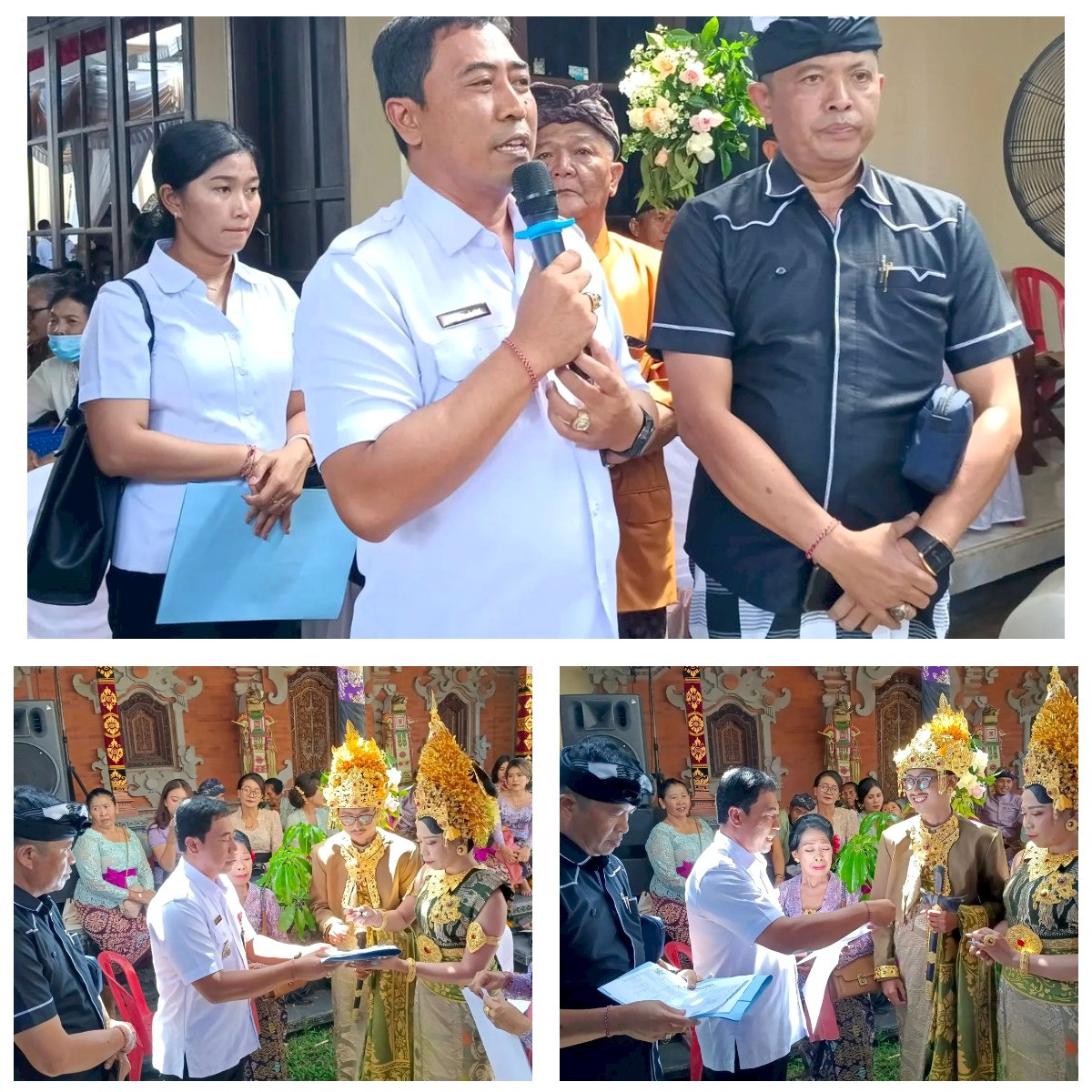 Kegiatan Penyerahan KK (Kartu Keluarga) Baru , Akta Perkawinan dan Kartu Tanda Penduduk (KTP) Baru