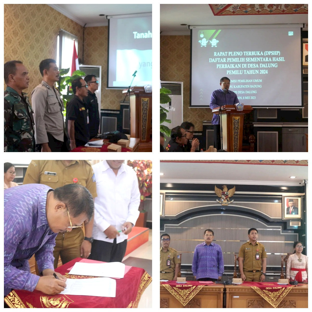 kegiatan Rapat Pleno Terbuka (DPSHP) Daftar Pemilih Sementara Hasil Perbaikan di Desa Dalung