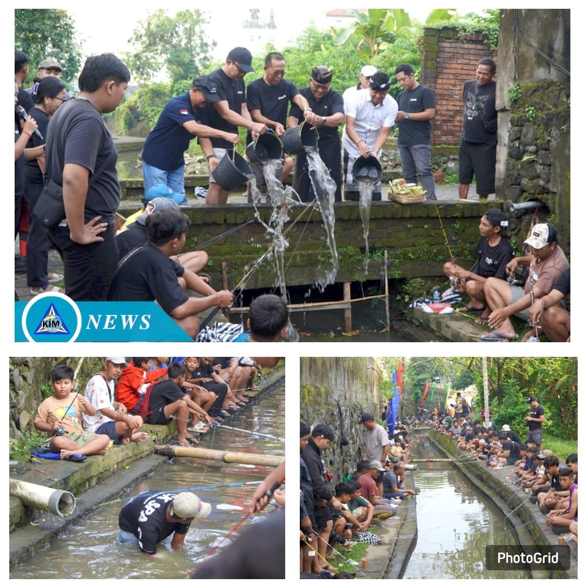 Kegiatan Lomba Mancing Air Deras yang diselenggarakan oleh BUMDes Tri Manunggal Jaya Dalung