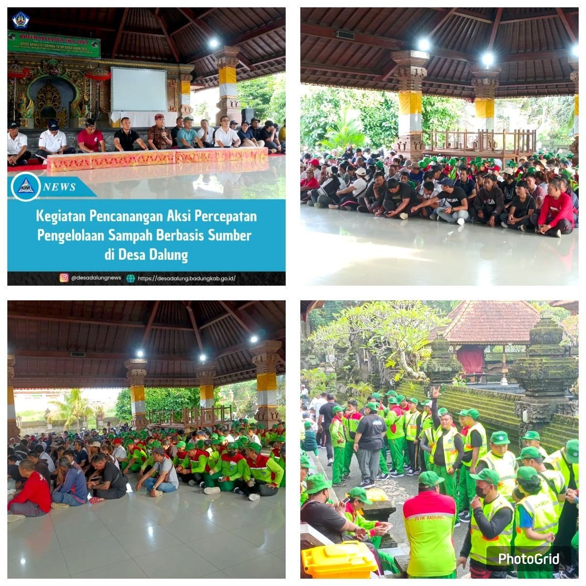 Kegiatan Pencanangan Aksi Percepatan Pengelolaan Sampah Berbasis Sumber di Desa Dalung