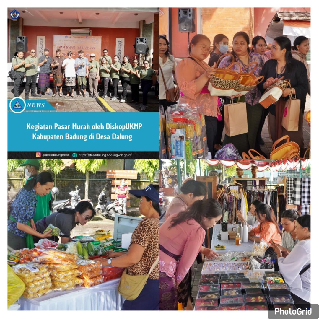 Kegiatan Pasar Murah oleh DiskopUKMP Kabupaten Badung di Desa Dalung