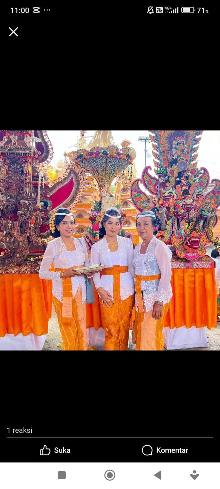 Upacara Dewa Yadnya di pura dalem desa Batubulan