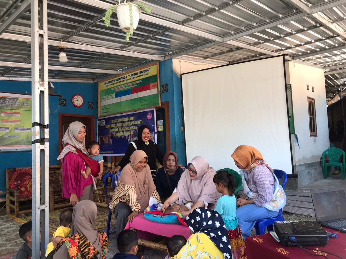 Kegiatan KERIS atau Keluarga Resiko Stunting (Pijit Bayi)