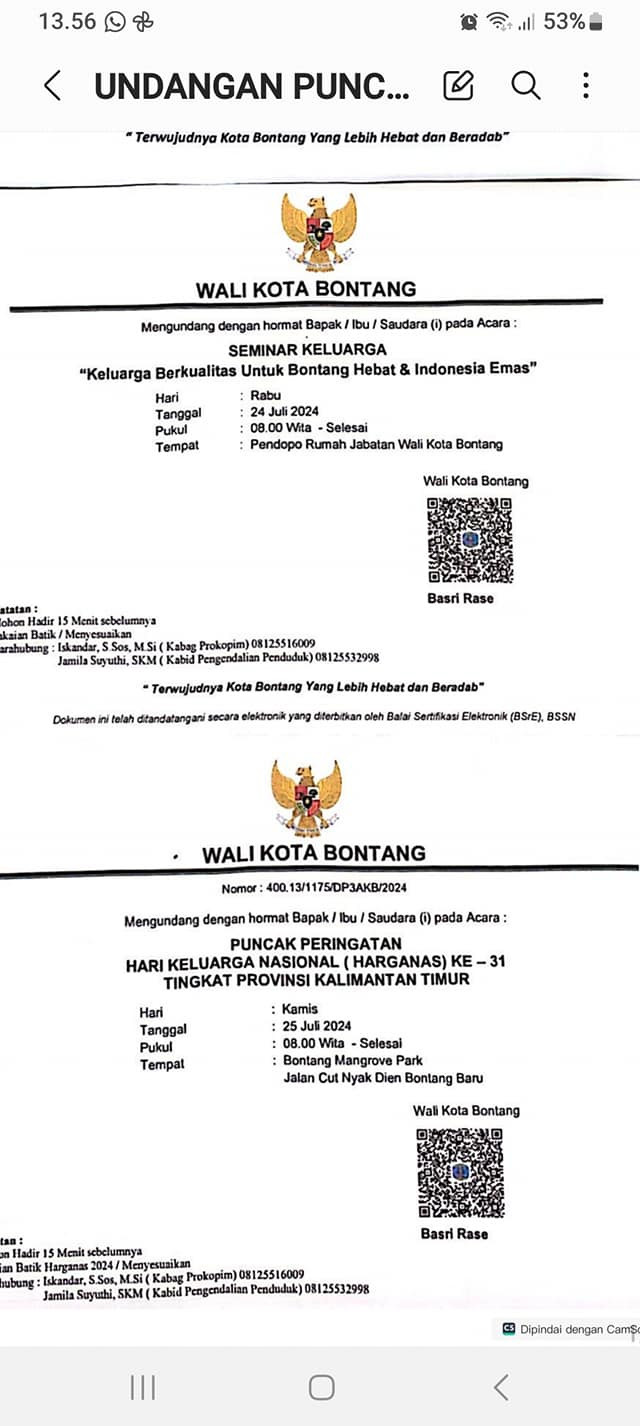 Mengikuti Kegiatan SEMINAR KELUARGA (Keluarga Berkualitas Untuk Bontang Hebat dan Indonesia Emas)