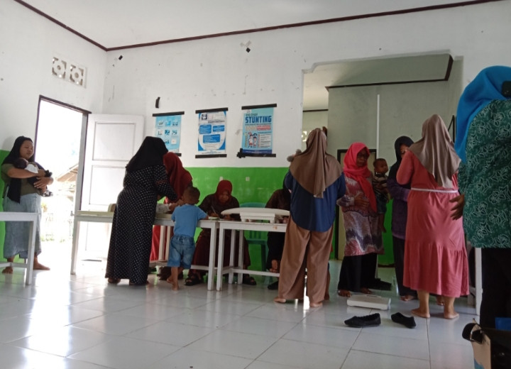 Kegiatan posyandu desa  laulalang
