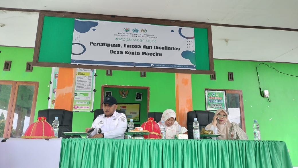 Muswarah Desa perempuan, dan disabilitas Desa Bonto Maccini