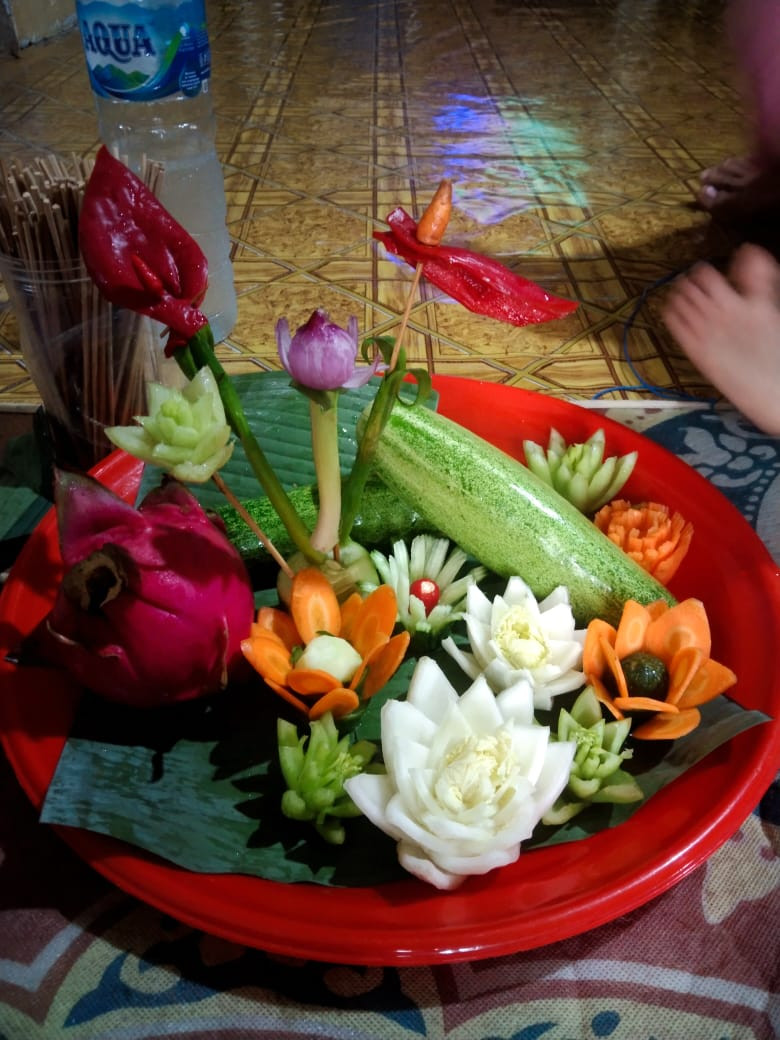 Hasil kreasi keterampilan membuat garnish dari sayuran