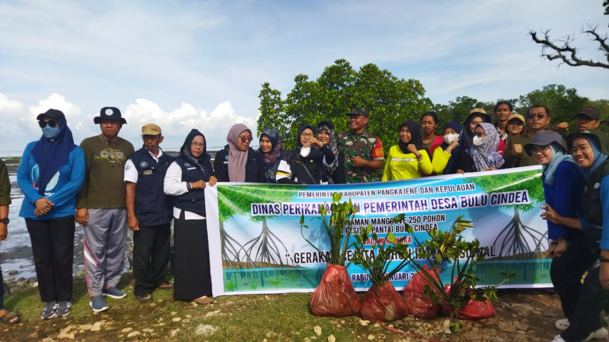 Penanaman Mangrove Dinas Perikanan Dalam Rangka Program Sejuta Pohon