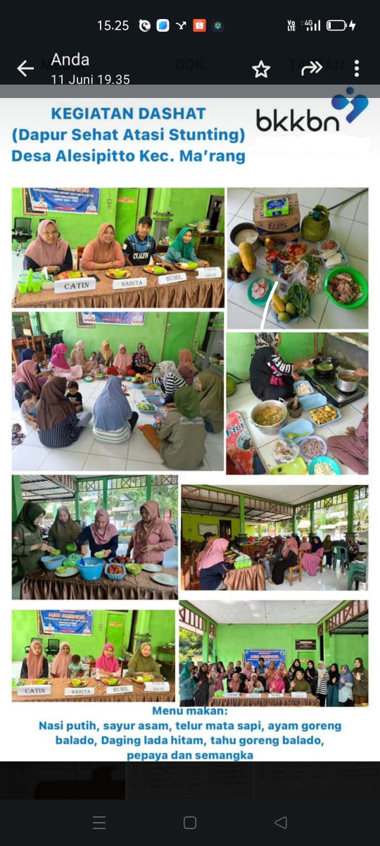 kegiatan DASHAT (Dapur Sehat Atasi Stunting)