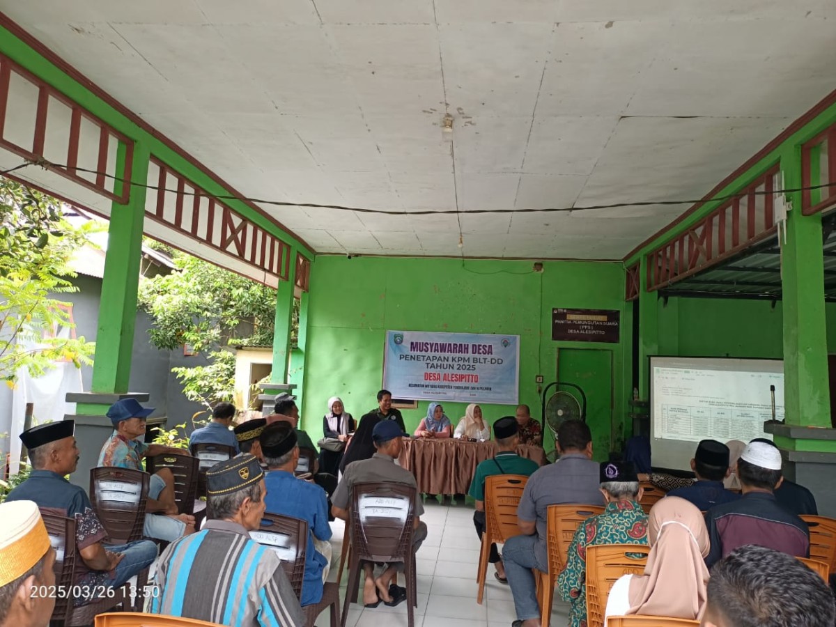 Musyawarah desa tentang penetapan BLT dana desa