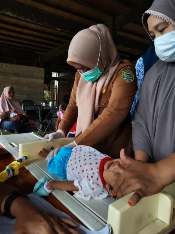 pengukuran panjang bayi oleh petugas kesehatan