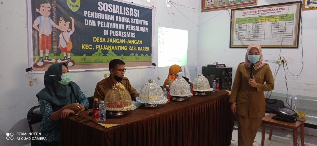 Sosialisasi Penurunan Angka Stunting dan Pelayanan Persalinan di Puskesmas Desa Jangan-Jangan