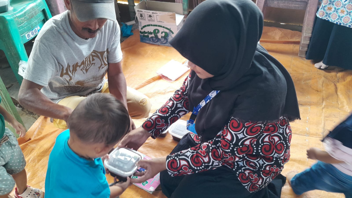 pemberian menu Dashat ke sasaran baduta beresiko