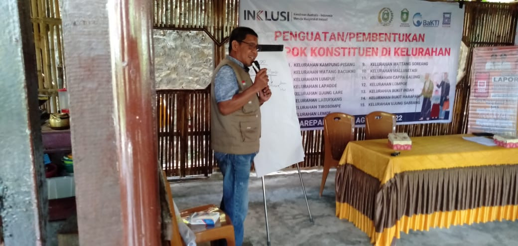 Sosialisasi Terkait Kelompok Konstituen di Kelurahan