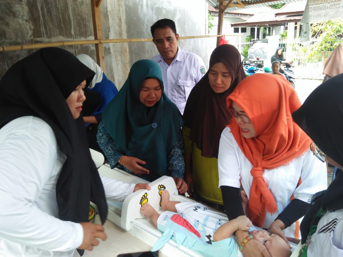 Pelaksanaan Posyandu di Cenderawasih 6 dihadiri oleh Tenaga Kesehatan Puskesmas Lumpue, Kader Posyandu, dan Pengurus Kamp. KB "Geddongnge"