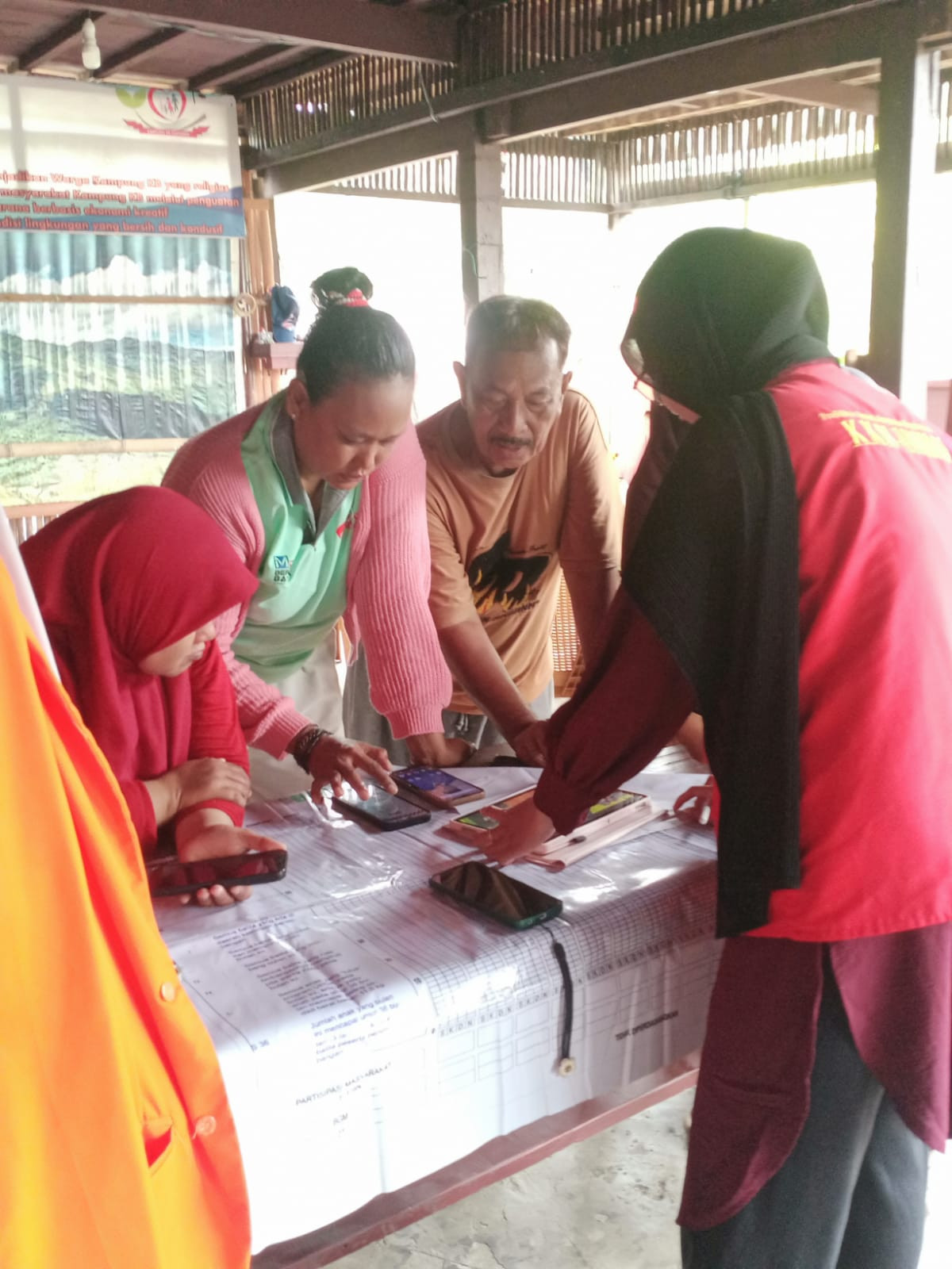 Melakukan Pemetaan Sasaran oleh Kader Posyandu, Pengurus Kamp. KB "Geddongne", Mahasiswa KKN UNHAS ANg. 114 dan mahasiswa KKN ITH Ang. 1
