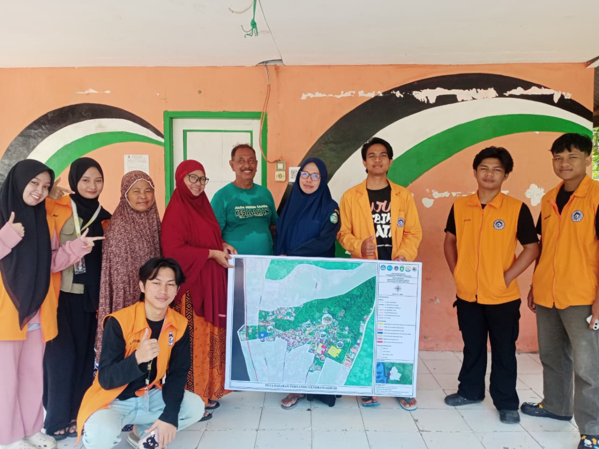 Melakukan Penyerahan Denah Lokasi Sasaran Posyandu Cenderawasih 3