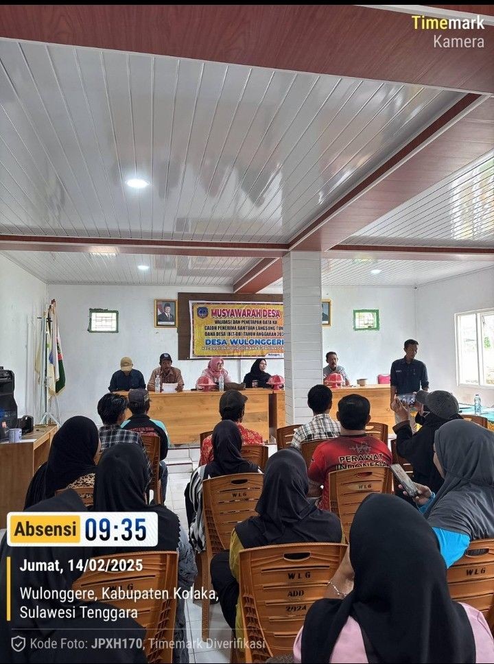 Musyawarah Desa Validasi dan Penetapan Data Calon Peneriman bantuan Langsung Tunai  Dana Desa