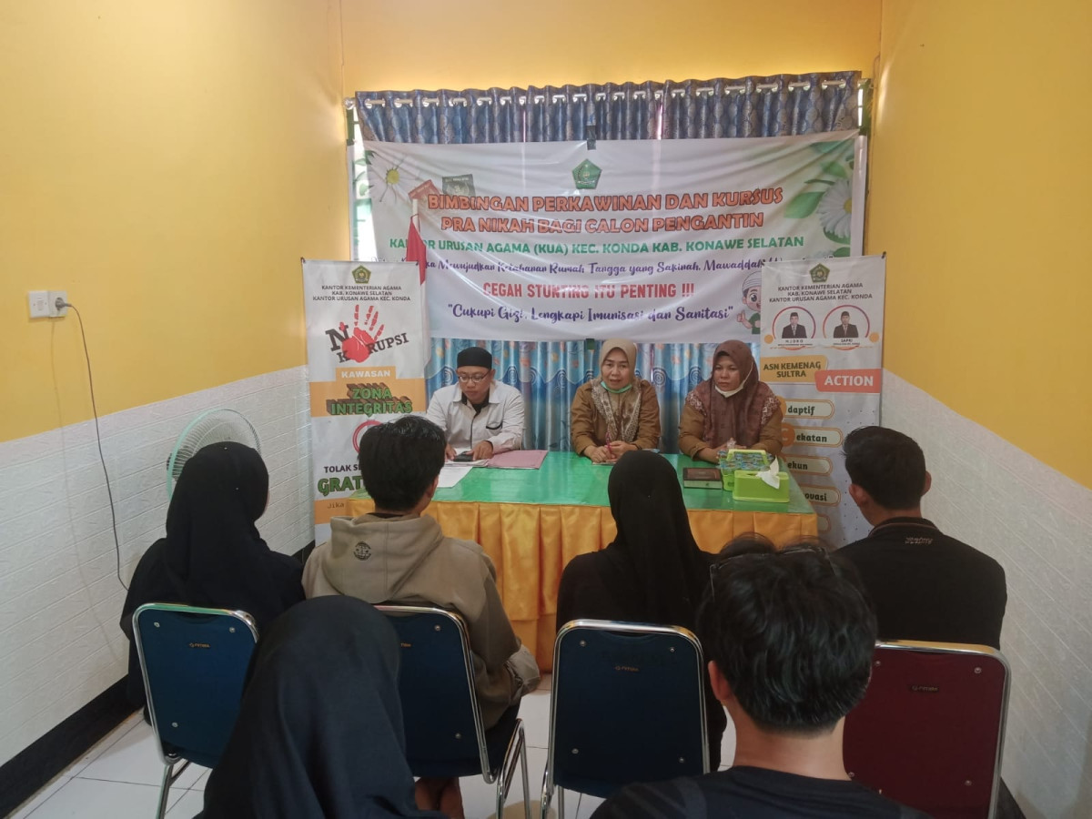 Pemberian pendampingan dan edukasi penatalaksanaan keluarga (relasi suami-istri, menyiapkan kehamilan, pengasuhan, pola konsumsi makanan sehat