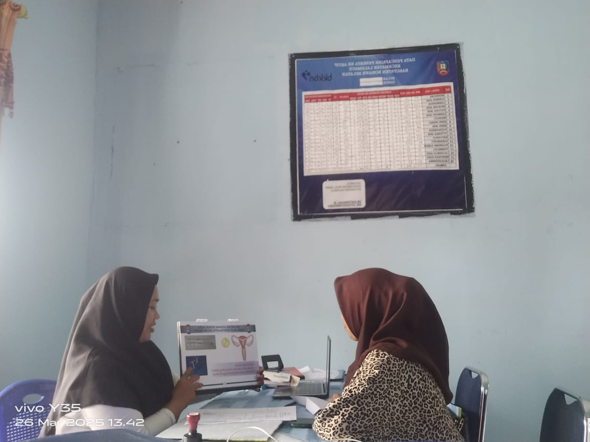 melakukan kie pada calon aseptor  kb