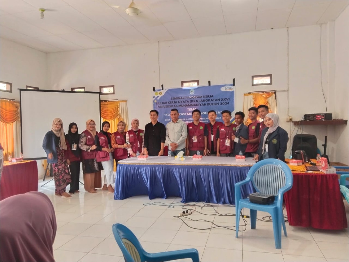SEMINAR PROGRAM KERJA KULIAH KERJA NYATA (KKN) UNIVERSITAS MUHAMMADIYAH BAU-BAU