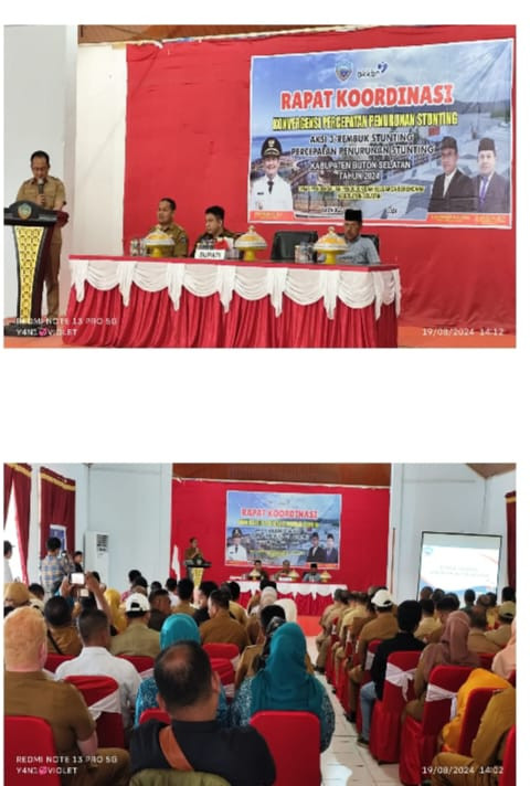 Kegiatan Rapat Koordinasi Penurunan Stunting  Tingkat Kabupaten Buton Selatan