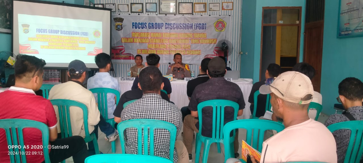 Deklarasi Damai Bersama Karang Taruna Dalam Menjaga Stabilitas KAMTIBMAS yang Kondusif Menjelang PILKADA 2024